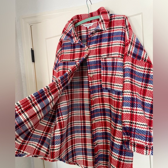 Oversized red, white and blue sweater jacket - Picture 4 of 7